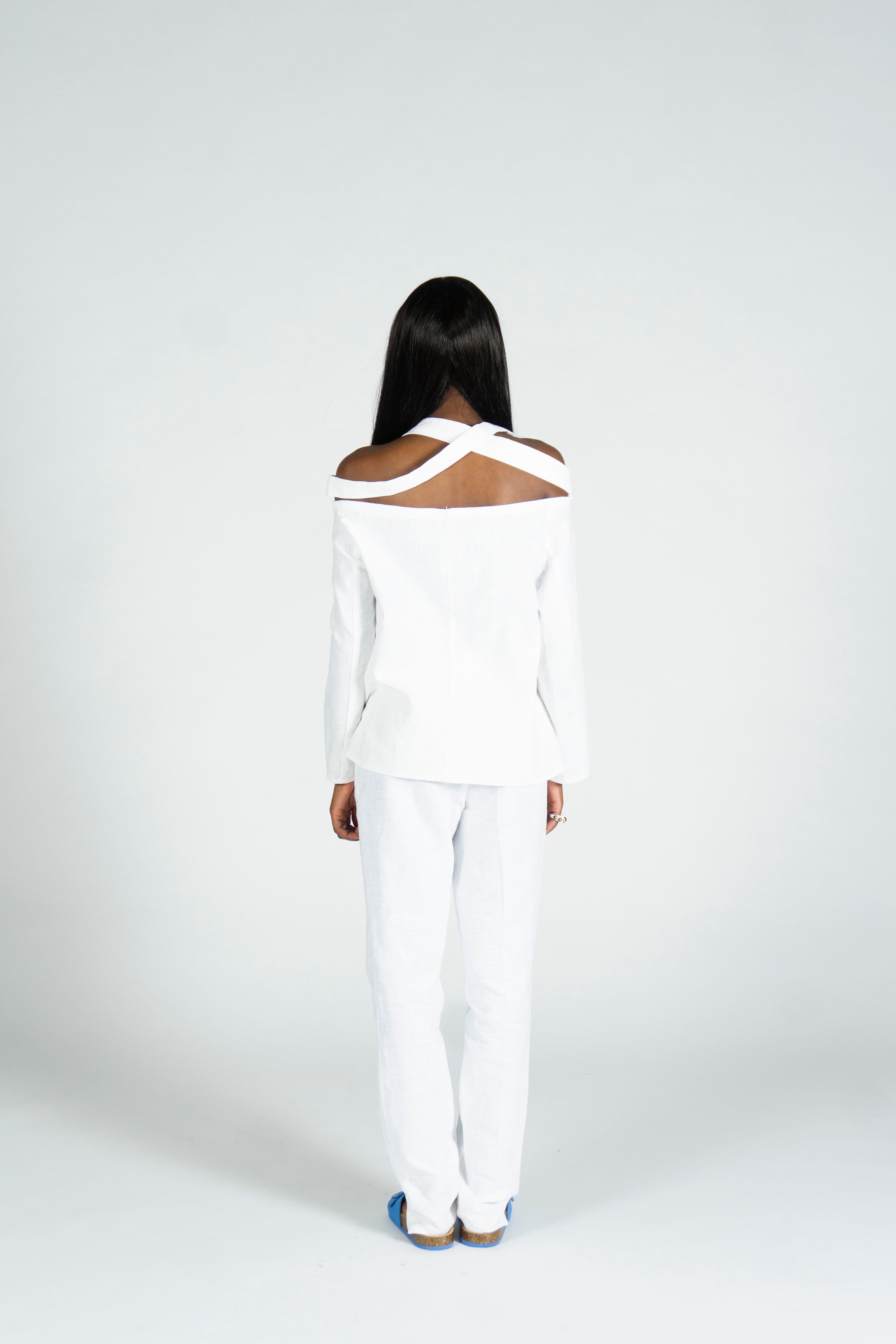 WHITE SUIT TROUSERS - LAS NUBES